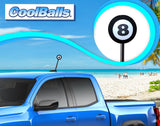 Coolballs Cool 8 Ball Pool Billiards Antenna Topper - Thick Fat Antenna Fit
