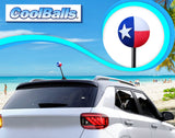 *New* Coolballs Texas Flag Car Antenna Topper - Thick Fat Antenna Fit