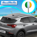 Coolballs Irish Ireland Flag Car Antenna Topper - Thin Antenna Fit