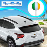 Coolballs Irish Ireland Flag Car Antenna Topper - Thin Antenna Fit