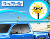 Coolballs California Sunshine Car Antenna Topper (B&W Shades) - Thick Antenna Fit
