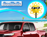 Coolballs California Sunshine Car Antenna Topper (B&W Shades) - Thick Antenna Fit