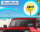 Coolballs California Sunshine Car Antenna Topper (B&W Shades) - Thin Antenna Fit
