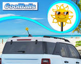 Coolballs California Sunshine Car Antenna Topper (Orange Shades) - Thick Fat Antenna Fit