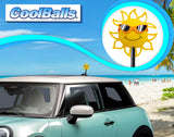 Coolballs California Sunshine Car Antenna Topper (Orange Shades) - Thick Fat Antenna Fit