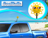 Coolballs California Sunshine Car Antenna Topper (Orange Shades) - Thick Fat Antenna Fit