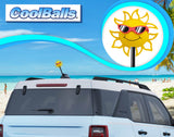 Coolballs California Sunshine Car Antenna Topper (Red Shades) - Thick Fat Antenna Fit