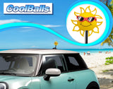 Coolballs California Sunshine Car Antenna Topper (Red Shades) - Thick Fat Antenna Fit