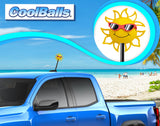 Coolballs California Sunshine Car Antenna Topper (Red Shades) - Thick Fat Antenna Fit