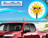 Coolballs California Sunshine Car Antenna Topper (Red Shades) - Thick Fat Antenna Fit