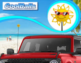 Coolballs California Sunshine Car Antenna Topper (Orange Shades) - Thin Antenna Fit