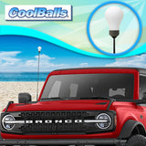 Coolballs "Bright One" White Light Bulb Car Antenna Topper - Thin Antenna Fit