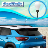 Coolballs "Bright One" White Light Bulb Car Antenna Topper - Thin Antenna Fit