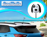 Coolballs Cool Doggie Car Antenna Topper (White) - Thin Antenna Fit