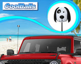 Coolballs Cool Doggie Car Antenna Topper (White) - Thin Antenna Fit