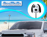 Coolballs Cool Doggie Car Antenna Topper (White) - Thin Antenna Fit