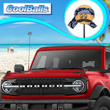 Coolballs Cool Dude Blue Bandana Car Antenna Topper - Thin Antenna Fit