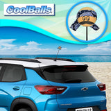Coolballs Cool Dude Blue Bandana Car Antenna Topper - Thin Antenna Fit