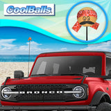 Coolballs Cool Dude Red Bandana Car Antenna Topper - Thin Antenna Fit