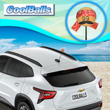 Coolballs Cool Dude Red Bandana Car Antenna Topper - Thin Antenna Fit