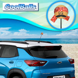 Coolballs Cool Dude Red Bandana Car Antenna Topper - Thin Antenna Fit