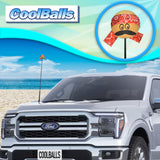 Coolballs Cool Dude Red Bandana Car Antenna Topper - Thin Antenna Fit