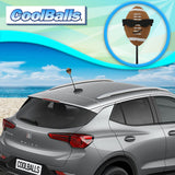 Coolballs Football Fan with Sunglasses Antenna Topper - Thin Antenna Fit