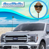 Coolballs Football Fan with Sunglasses Antenna Topper - Thin Antenna Fit