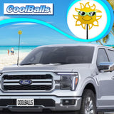Coolballs California Sunshine Car Antenna Topper (Green Shades) - Thin Antenna Fit