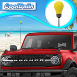 Coolballs "Bright One" Yellow Light Bulb Car Antenna Topper - Thin Antenna Fit