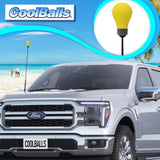 Coolballs "Bright One" Yellow Light Bulb Car Antenna Topper - Thin Antenna Fit
