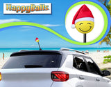 HappyBalls Winter Happy Santa Cutie Car Antenna Topper - Thick Fat Antenna Fit