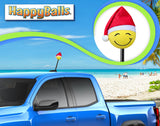 HappyBalls Winter Happy Santa Cutie Car Antenna Topper - Thick Fat Antenna Fit