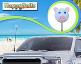 *New* HappyBalls Cute Pig Antenna Topper - Thin Antenna Fit
