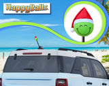 HappyBalls Christmas Grumpy Happy Green One Car Antenna Topper - Thick Fat Antenna Fit