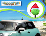 HappyBalls Christmas Grumpy Happy Green One Car Antenna Topper - Thick Fat Antenna Fit
