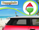 HappyBalls Christmas Grumpy Happy Green One Car Antenna Topper - Thick Fat Antenna Fit
