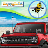 HappyBalls Happy Bee Car Antenna Topper - Thin Antenna Fit
