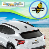 HappyBalls Happy Bee Car Antenna Topper - Thin Antenna Fit