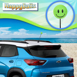..Tenna Tops Happy Smiley Face Car Antenna Topper (Green) - Thin Antenna Fit
