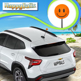 ..Tenna Tops Happy Smiley Face Car Antenna Topper (Orange) - Thin Antenna Fit