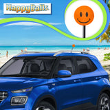 ..HappyBalls Happy Smiley Face Car Antenna Topper (Orange) - Thick Antenna Fit