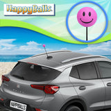 ..HappyBalls Happy Smiley Face Car Antenna Topper (Pink) - Thin Antenna Fit