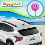 ..HappyBalls Happy Smiley Face Car Antenna Topper (Pink) - Thin Antenna Fit