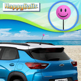 ..HappyBalls Happy Smiley Face Car Antenna Topper (Pink) - Thin Antenna Fit