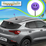 ..HappyBalls Happy Smiley Face Car Antenna Topper (Purple) - Thin Antenna Fit