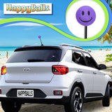 ..HappyBalls Happy Smiley Face Car Antenna Topper (Purple) - Thick Antenna Fit