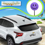 ..HappyBalls Happy Smiley Face Car Antenna Topper (Purple) - Thin Antenna Fit