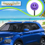 ..HappyBalls Happy Smiley Face Car Antenna Topper (Purple) - Thick Antenna Fit