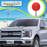 ..Tenna Tops Happy Smiley Face Car Antenna Topper (Red) - Thin Antenna Fit